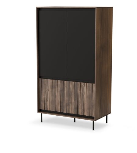 Šatníková skriňa Swing 102 cm orech/čierna Šatníková skriňa Swing 102 cm orech/čierna