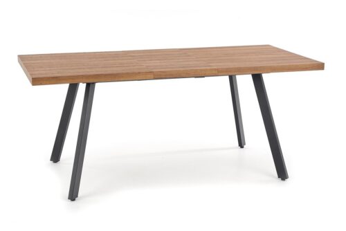 Skladací jedálenský stôl Berlin 160/220 cm orech/čierna Skladací jedálenský stôl Berlin 160/220 cm orech/čierna