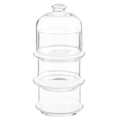 Skleněná třípatrová dóza DOSSY 3x505 ml čirá Skleněná třípatrová dóza DOSSY 3x505 ml čirá