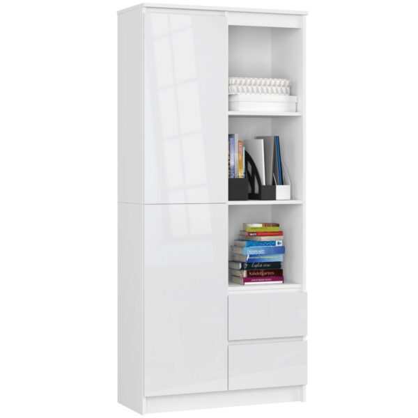 Skriňa Rexa 80 cm biela lesk