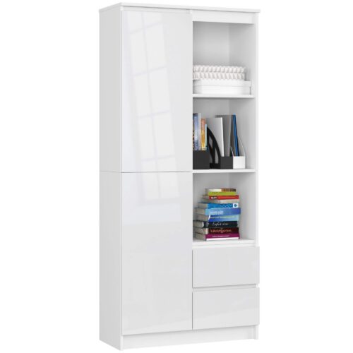 Skriňa Rexa 80 cm biela lesk Skriňa Rexa 80 cm biela lesk
