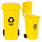 Smetná nádoba na plast ECOSORT 120 L žltá
