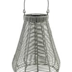Solárny lampáš SOKKE 33/45 sivý