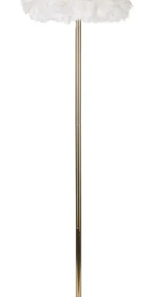 Stojacia lampa Feathers 170 cm biela/zlatá