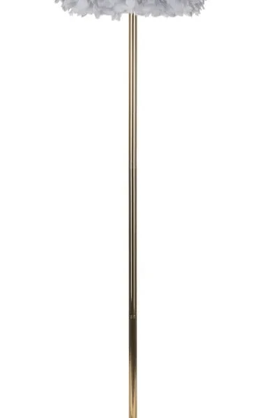 Stojacia lampa Feathers 170 cm sivá/zlatá