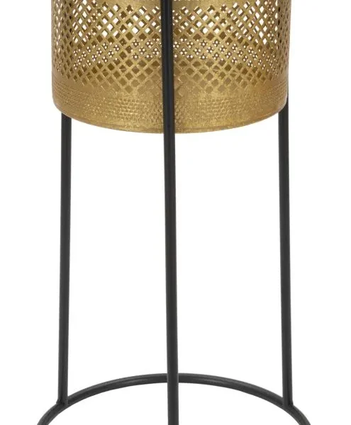 Stojan na kvety Simply 50 cm čierno-zlatý