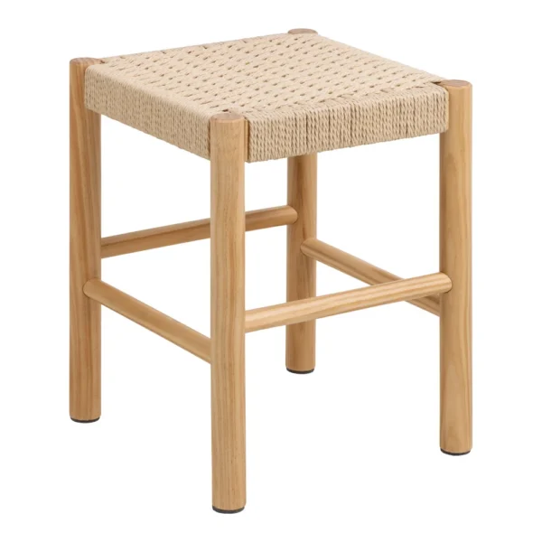 Stolička Alvin 35 cm z masívu smotanová/borovica