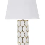Stolná lampa Glam Carv 56 cm bielo-zlatá
