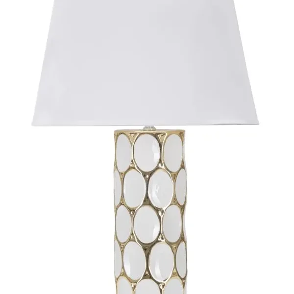 Stolná lampa Glam Carv 56 cm bielo-zlatá