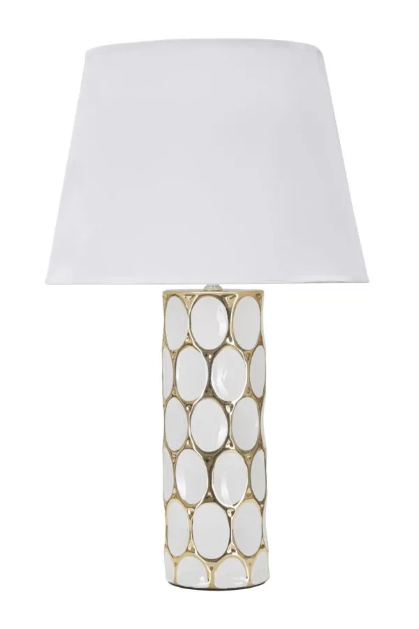 Stolná lampa Glam Carv 56 cm bielo-zlatá Stolná lampa Glam Carv 56 cm bielo-zlatá