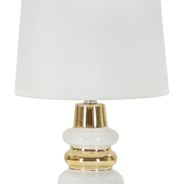 Stolná lampa Liara 32 cm bielo-zlatá