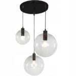 Stropné svietidlo Lassi Black transparentné