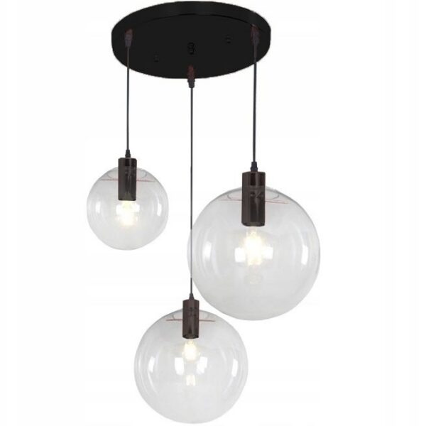 Stropné svietidlo Lassi Black transparentné