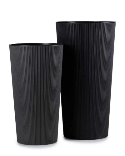 Súprava 2 kvetináčov URBANICA ECO čierna Súprava 2 kvetináčov URBANICA ECO čierna