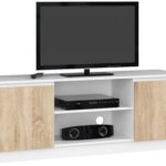 TV stolík Beron 140 cm biely/sonoma
