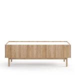 TV stolík Boho La 144 cm dub riviera/biely mramor