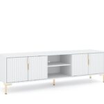 TV stolík Flinn 165 cm biely/zlatý