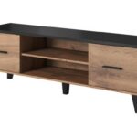 TV stolík Lotta 160 cm dub wotan/čierny