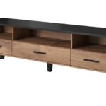 TV stolík Lotta 180 cm dub wotan/čierny