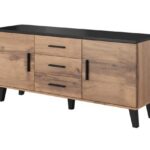 TV stolík Lotta II 150 cm dub wotan/čierny