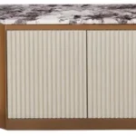 TV stolík Stilig ST916B 200 cm mramor/krémový/zlatý