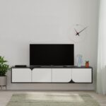 Televízny stolík Houseland Spark bendir/biely