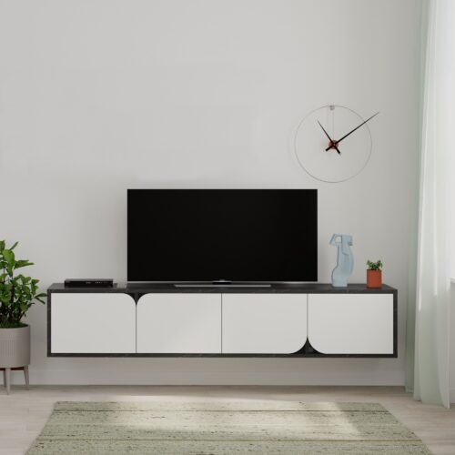 Televízny stolík Houseland Spark bendir/biely Televízny stolík Houseland Spark bendir/biely