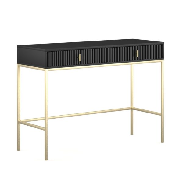 Toaletní stolek Maggiore 104 cm černý/zlatý