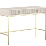 Toaletní stolek Maggiore 104 cm kašmírový/zlatý