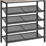 Topánkovník Vasagle Melas 81 cm čierny/sivý