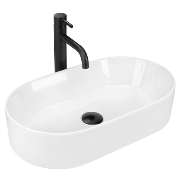 Umývadlo na dosku Rea Layla 53 cm biele