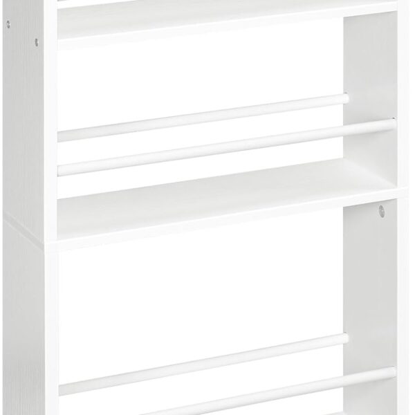 Úzky pojazdný kuchynský regál Vasagle Tonari 45 cm biely/hnedý