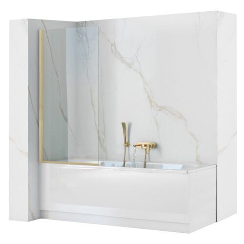 Vanová zástěna Rea Elegant 80 cm čirá/zlatá Vanová zástěna Rea Elegant 80 cm čirá/zlatá
