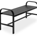 Záhradná lavička Sobo 124 cm čierna