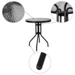 Záhradný okrúhly stolík SPRINGOS GF1010 – Obrázok 2