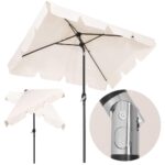 Záhradný slnečník 200 X 130 cm SPRINGOS GU0039 - ecru – Obrázok 2