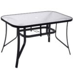 Záhradný stôl SPRINGOS GF1014​​​​​​​ - čierny