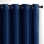 Záves AmeliaHome Velvet s priechodkami 140x270 cm modrý