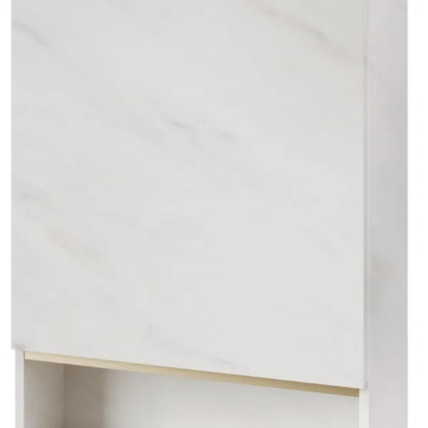 Závěsná koupelnová skříňka Letto 04 60 cm bílý mramor/zlatá