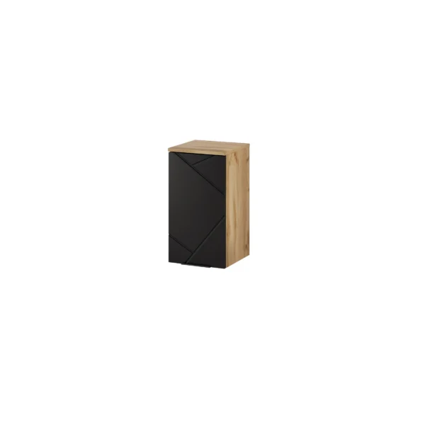 Závěsná koupelnová skříňka Mazi 71 30 cm dub Wotan/černá