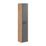 Závěsná vysoká koupelnová skříňka Sintra 800 35 cm dub Artisan/grafit