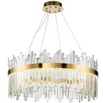 Závesný LED krištáľový luster APP1515-CP60 zlatý