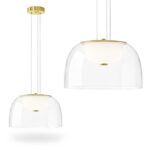 Závesný LED luster APP1690-1PC B číry/neutrálna biela