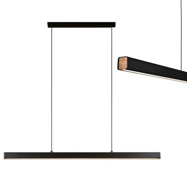 Závěsný LED lustr APP1447-CP 80 cm černý/neutrální bílá