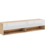 Závěsný TV stolek Derby 140 cm dub Wotan/bílý