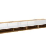 Závěsný TV stolek Derby 200 cm dub Wotan/bílý