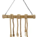 Závesný luster Bamboo 120 cm hnedý