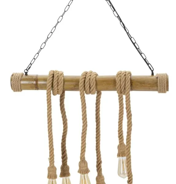 Závesný luster Bamboo 120 cm hnedý