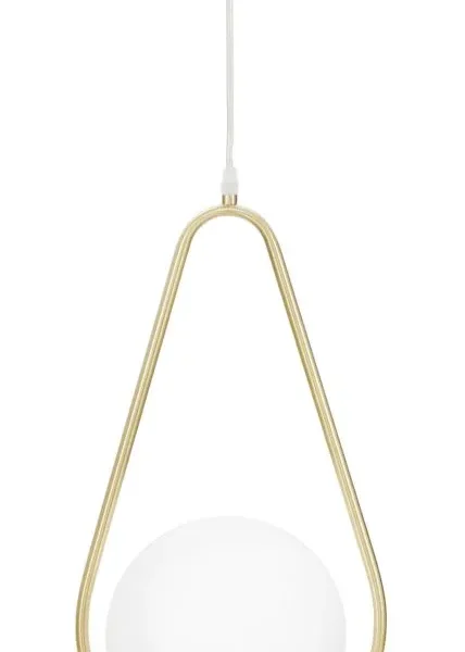 Závesný luster Glamy 46 cm biely/zlatý