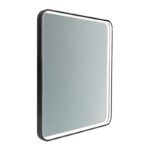 Dotykové nástěnné zrcadlo s LED osvětlením VEGA 65x80 cm černé
